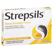 Strepsils Lozenges Soothing Honey & Lemon X 16