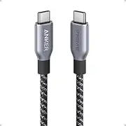 Anker Prime USB C to USB C Cable, 240W 6 FT Fast Charging Type C Cable, Upcycled-Braided Nylon with 100-Year Bend Durability, USB 2.0 Cable (3ft)