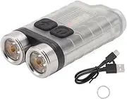 LED Keychain Flashlight, 900 Mini EDC Keychain Flashlight, Rechargeable Magnetic Pocket Torch with UV White Red Blue Light, Waterproof for Camping, Hiking, Emergency Lighting