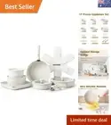 Versatile 17-Piece Induction Cookware Set with Granite Non-Stick Coating