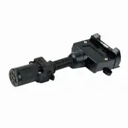 7 Pin Small Round To 7 Pin Flat Socket Trailer Connector Adaptor Plug