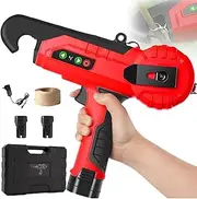 Portable Tying Machine, Electric Plant Tie Machine Garden Vineyard Binding Tape Machine with 2 Roll Tapes, 2 Batteries, for Grapes, Raspberries, Tomatoes