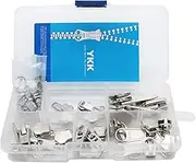 Zipper Repair Kit Solution Metal YKK Assorted Aluminium Slider Easy Container Storage Sets of 3, 4.5, 5, and 10 Include 3, 4.5, 5 and 10 Top - Bottom Stops Both (Made in USA) 23 sets