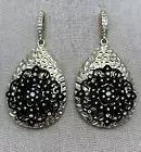 Rara Avis by Iris Apfel Teardrop Crystal & Enamel Drop Earrings - Pierced - NIB