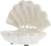 WRITWAA Key Dish for Entryway Table Ceramic Jewelry Storage Dish Decorative Shell Tray Nightstand Ring Organizer Aesthetic Bowl