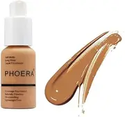 ABRUS® - ABRUS® - PHOERA Soft Matte Full Coverage Foundation and Concealer, Poreless Liquid Foundation Makeup Flawless Cream Smooth Long Lasting 24HR Waterproof Blendable Foundation 30ml (105 Sand)
