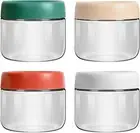 4 Pack 10oz Overnight Oats Jars Wide Mouth Glass Meal Prep Containers with Screw