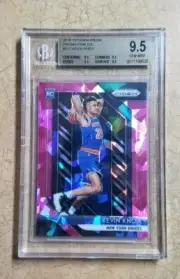 2018-19 Panini Prizm Kevin Knox Pink Cracked Ice BGS 9.5 True Gem Mint