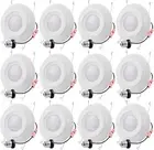 12 Pack 5/6 Inch LED Disk Light, Dimmable Surface Flush Mount LED Ceiling Light,