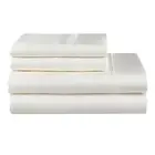 4-Piece Ivory Satin King Sheet Set