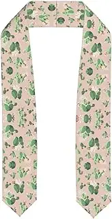 [SKKNT] Cactus Pattern Print Graduation Shawl Stole For Academic Commencements Honor Sash Congratulations Gift