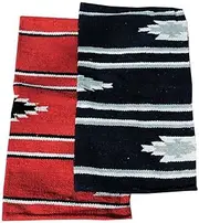 AMKA Western Pad Red Pony Saddle Navajo Blanket 26 x 26 Inches, 66 x 66 cm Cotton 100% Unisex Horse Gear Saddle Blanket
