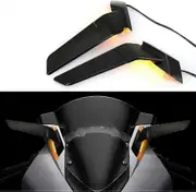 Compatible with BMW S1000RR (2019-2023) Motorcycle Rearview Wing Mirrors with LED Turn Signal Light Adjustable Rotating Side Mirrors with Light Fit...