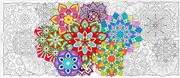 BZaber Coloring Poster for Kids & Adults - Mandala Giant Wall Art Decorations - Jumbo Coloring Posters for Bedroom & Living Room - DIY Painting Crafts (Mandala Flower, 55"x24")