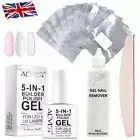 ALIVER Nail Builder Extension Gel Nail Kit UV LED Remover, File & 100 Foil Wraps