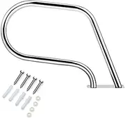 Swimming Pool Safety Hand Rail 304 Stainless Steel Handrail Set, Pool Slides Handrail w/Quick Mount Base Swimming Pool Handrails - Easy Mount Hand Grab Rail (1pcs)