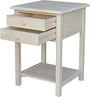 International Concepts OT-92 Lamp Table with 2 Drawers