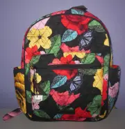 New VERA BRADLEY Leighton Backpack Havana Rose Pattern