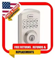 Kwikset Powerbolt 250 10-Button Keypad Satin Nickel Electronic Deadbolt