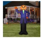 5.5' Inflatable LED Halloween Jack-O-Lantern Scarecrow Yard Decoration