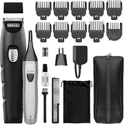 Wahl Ultimate Trimmer Combo Mens Beard Trimmer, 21 piece kit, lithium Ion Battery, 4 Hour Runtime, also includes personal trimmer with head attachments for ear,nose and eyebrow trimming.