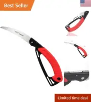 Professional Folding Pruning Saw - Triple-Cut Razor Teeth - SK5 Curved Blade