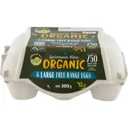 Yallamundi Farm 6 Large Organic Free Range Eggs 300g