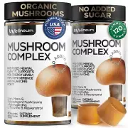 Wellneum Mushroom Gummies for Adults - Lion's Mane and 9 Adaptogenic Mushroom...