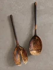 [Dinosaur Designs] Dinosaur Designs - Stone Swirled Resin Servers - Brown - One size One size Brown