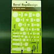 Berol RapiDesign R-81 Tool Design Template New Old Stock