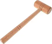 CIMAXIC Jewelry Making Mallet with Round Head Wooden Handle Stamping Hammer for Shaping Repair