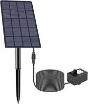 Outdoor Water Feature 5W 5V Fountain Panel Garden Decoration Solar Panel Water Pump Watering System IP68 Waterproof Kits for Fish Tank Pond Water Features