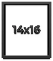 14x16 Shadow Box Frame Black | 1 inches Deep Real Wood Contemporary Shadowbox Di