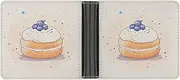 [RTSEBVN] Slim Credit Card Holder Personalized Leather White Bread Art Money Clip Gifts Wallet For Men Women, White Bread Art, One size, Modern