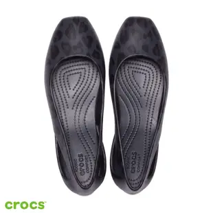 Crocs 卡駱馳 (女鞋) 思瓏圖案平底鞋-206210-90L_洞洞鞋