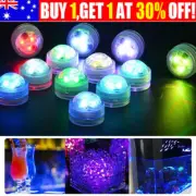 Submersible Underwater RGB LED Candle Tea Light Remote Control Fish Tank Lamp