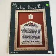 Homestead Designs School House Rules Cross Stitch Leaflet Chart Pattern 1984