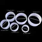 Double-sided Cookie Cutters Round Plastic Clear Texture Pastry Shaping Moulds