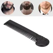Beard Comb Portable Shaving Pocket Metal Barber Men Mustache Brush Portable