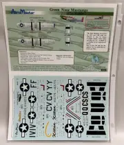 NEW Vtg AeroMaster 48-653 Green Nose Mustang War Model Airplane 1/48 Decal (BX3)