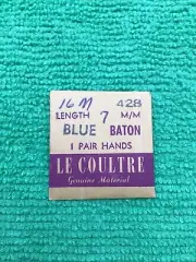 Jaeger Lecoultre Watch Blue Baton Hands Pair, 16-M