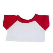 Red & White T-Shirt for Build Bear Clothes | Fits 6-10" Plush Teddy Bears