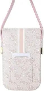 Guess 4G Stripes Phone Bag with Cord Strap, Pink
