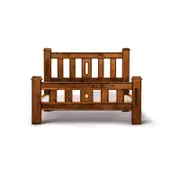 Umber 4pc Queen Bed Frame Suite Bedside Tallboy Furniture Package - Dark Brown