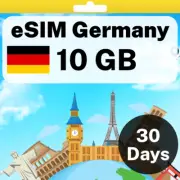 eSIM Germany - 10 GB - 30 Days - Travel eSIM | QR code activation