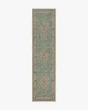 75' x 305' | Machine Washable Runner Rug | Kid & Pet Friendly | Indoor Rug | Tallulah Natural Jade Flatwoven Rug | Ruggable