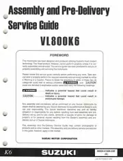 OEM Genuine Suzuki New Bike Service/Assembly Manual 2006 VL800 Volusia C50