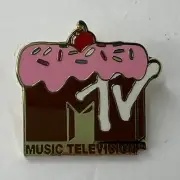 Loungefly x MTV Logo Enamel Pin Cupcake Sundae Cherry On Top Music Television