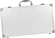 Sewroro Toolbox for Tools Container Hard Case Aluminum Tool Boxes Padded Small Organization Travel Container Shell Carry Case Aluminum Tool Cases Heavy Shock White Aluminum Alloy
