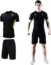 [N\C] Fitness Clothes Sports Suit Men's Quick-Drying Tight-Fitting Training Suit Men's Running Basketball Equipment Four Seasons Gym